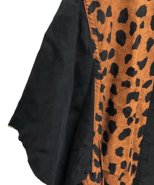 WACKO MARIA（ワコマリア）WACKO MARIA (ワコマリア) 切替レオパードシャツ ブラック×ブラウン サイズ:Mの古着・服飾アイテム