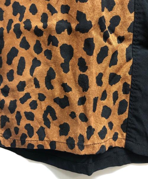 WACKO MARIA（ワコマリア）WACKO MARIA (ワコマリア) 切替レオパードシャツ ブラック×ブラウン サイズ:Mの古着・服飾アイテム