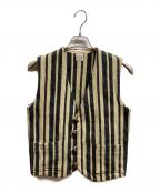 orSlowオアスロウ）の古着「ストライプウールベスト」｜ベージュ