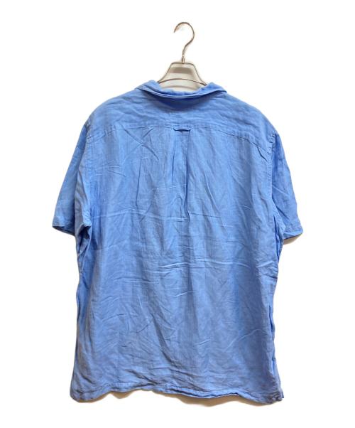 POLO RALPH LAUREN（ポロ・ラルフローレン）POLO RALPH LAUREN (ポロ・ラルフローレン) シルクリネンオープンカラーシャツ ブルー サイズ:XLの古着・服飾アイテム