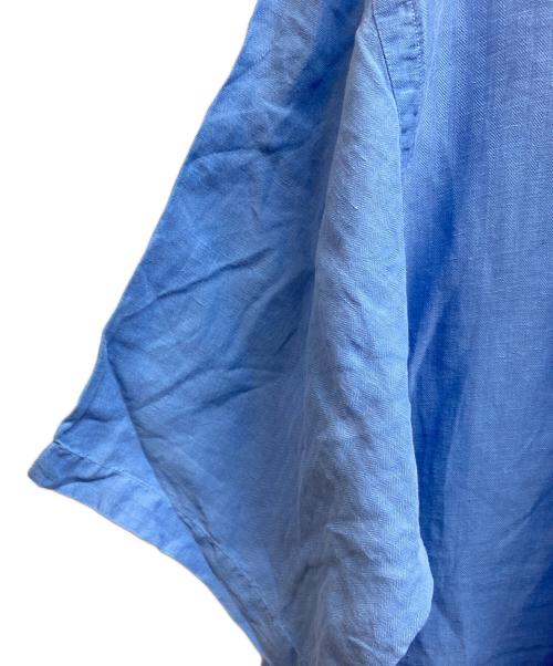 POLO RALPH LAUREN（ポロ・ラルフローレン）POLO RALPH LAUREN (ポロ・ラルフローレン) シルクリネンオープンカラーシャツ ブルー サイズ:XLの古着・服飾アイテム