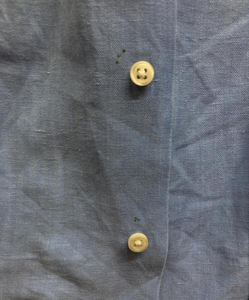 POLO RALPH LAUREN（ポロ・ラルフローレン）POLO RALPH LAUREN (ポロ・ラルフローレン) シルクリネンオープンカラーシャツ ブルー サイズ:XLの古着・服飾アイテム