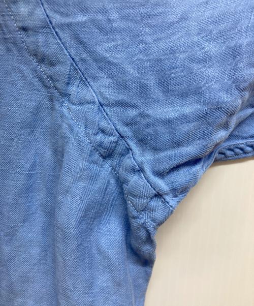 POLO RALPH LAUREN（ポロ・ラルフローレン）POLO RALPH LAUREN (ポロ・ラルフローレン) シルクリネンオープンカラーシャツ ブルー サイズ:XLの古着・服飾アイテム