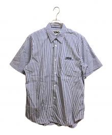 CDG（シーディージー）の古着「半袖ストライプシャツ」｜ホワイト×ブルー