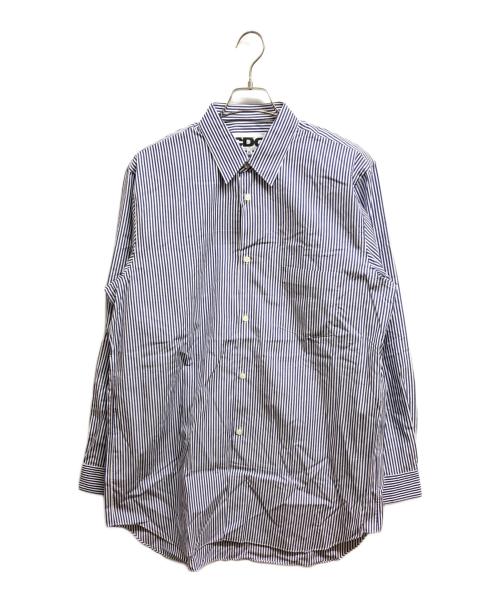 CDG（シーディージー）CDG (シーディージー) 長袖ストライプシャツ ホワイト×ブルー サイズ:XL 未使用品の古着・服飾アイテム