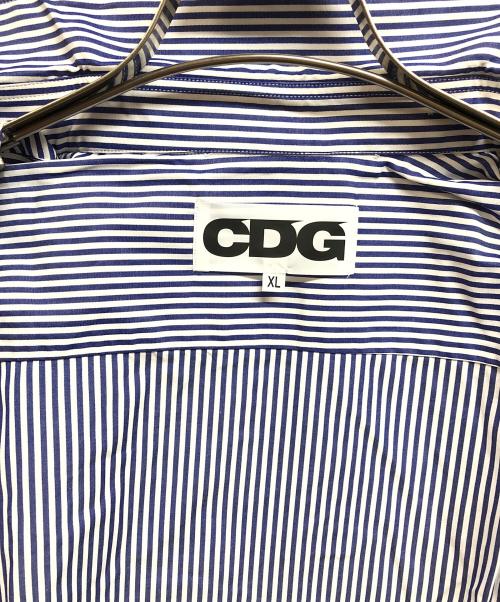 CDG（シーディージー）CDG (シーディージー) 長袖ストライプシャツ ホワイト×ブルー サイズ:XL 未使用品の古着・服飾アイテム