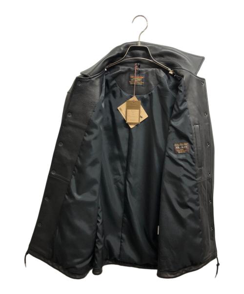 skookum（スクーカム）skookum (スクーカム) MR.OLIVE (ミスターオリーブ) LAMB LEATHER COACH JACKET ブラック サイズ:L 未使用品の古着・服飾アイテム