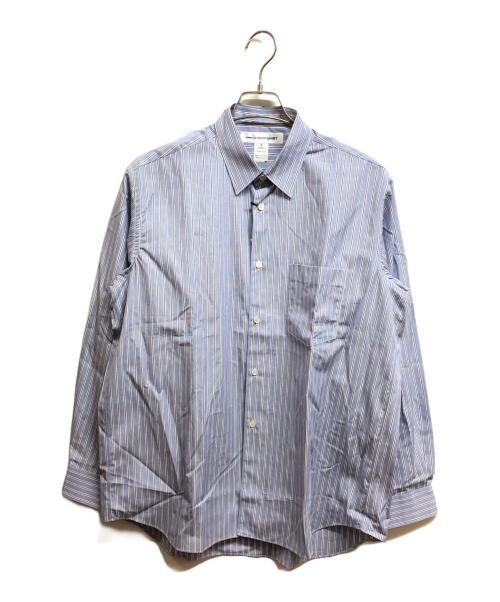 COMME des GARCONS SHIRT（コムデギャルソンシャツ）COMME des GARCONS SHIRT (コムデギャルソンシャツ) フォーエバーストライプシャツ ブルー サイズ:M 未使用品の古着・服飾アイテム