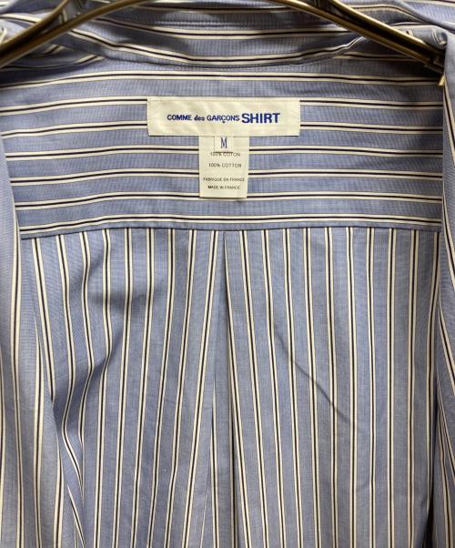 COMME des GARCONS SHIRT（コムデギャルソンシャツ）COMME des GARCONS SHIRT (コムデギャルソンシャツ) フォーエバーストライプシャツ ブルー サイズ:M 未使用品の古着・服飾アイテム