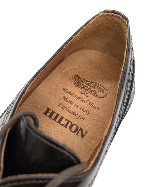 Hilton（ヒルトン）Hilton (ヒルトン) CALZOLERIA TOSCANA (カルツォレリアトスカーナ) ウィングチップシューズ ブラック サイズ:43 未使用品の古着・服飾アイテム