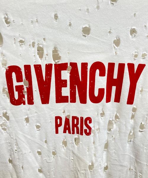 GIVENCHY（ジバンシィ）GIVENCHY (ジバンシィ) デストロイ加工Tシャツ ホワイト サイズ:Sの古着・服飾アイテム