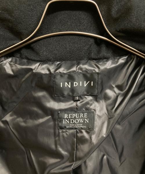 INDIVI（インディヴィ）INDIVI (インディヴィ) ウォッシャブルロング丈ダウンコート ブラック サイズ:Freeの古着・服飾アイテム