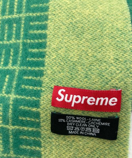 SUPREME（シュプリーム）Supreme (シュプリーム) 18FW Logo Repeat Scarf グリーンの古着・服飾アイテム