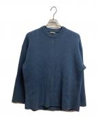 AURALEEオーラリー）の古着「SUPER FINE WOOL RIB KNIT BIG P/O」｜ブルー