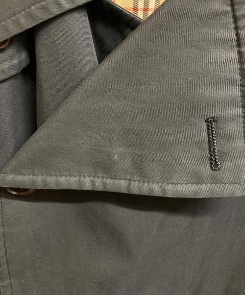 Burberry's（バーバリー）Burberry's (バーバリーズ) 裏ノバチェックトレンチコート ブラック サイズ:Lの古着・服飾アイテム