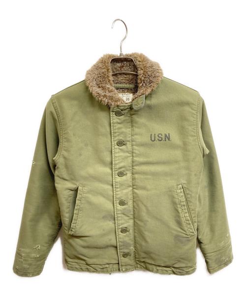 HOUSTON（ヒューストン）HOUSTON (ヒューストン) 5N-1X N-1 DECK JACKET - TIGHT model - グリーン サイズ:36の古着・服飾アイテム