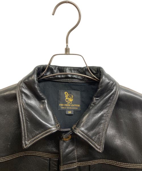 FINE CREEK LEATHERS（ファインクリークレザーズ）FINE CREEK LEATHERS (ファインクリークレザーズ) Lynchburg Leather Work Jacket ブラック サイズ:38の古着・服飾アイテム
