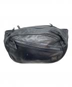 PORTERポーター）の古着「ZOOMレザーウエストポーチ」｜ブラック