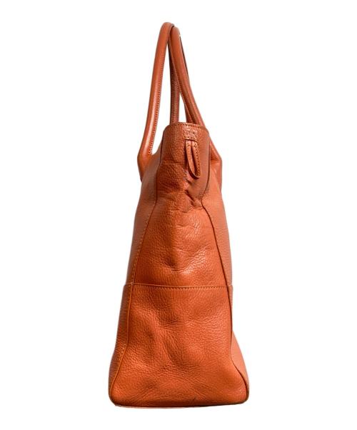 PID（ピーアイディー）PID (ピーアイディー) レザートートバッグ オレンジの古着・服飾アイテム
