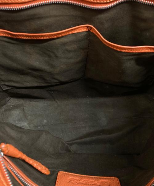 PID（ピーアイディー）PID (ピーアイディー) レザートートバッグ オレンジの古着・服飾アイテム