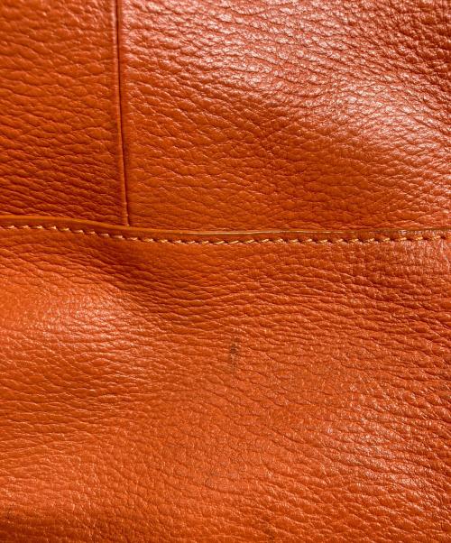 PID（ピーアイディー）PID (ピーアイディー) レザートートバッグ オレンジの古着・服飾アイテム
