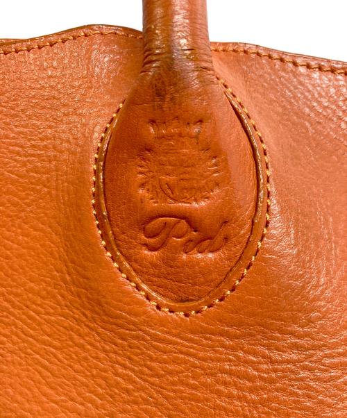 PID（ピーアイディー）PID (ピーアイディー) レザートートバッグ オレンジの古着・服飾アイテム