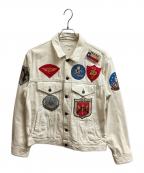 AVIREXアヴィレックス）の古着「TOP GUN DENIM JACKET」｜アイボリー