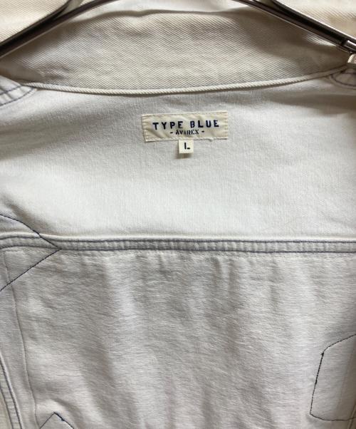 AVIREX（アヴィレックス）AVIREX (アヴィレックス) TOP GUN DENIM JACKET アイボリー サイズ:Lの古着・服飾アイテム