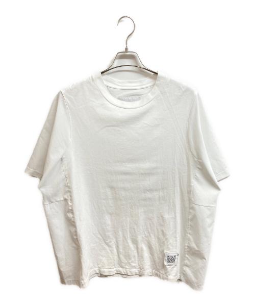 FUMITO GANRYU（フミトガンリュウ）FUMITO GANRYU (フミトガンリュウ) 22SS メッシュ切替Tシャツ ホワイト サイズ:2の古着・服飾アイテム