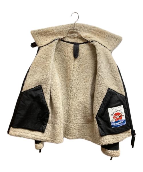 Denham（デンハム）Denham (デンハム) ムートンジャケット ブラック サイズ:EUMの古着・服飾アイテム