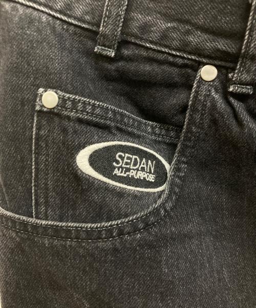 SEDAN ALL-PURPOSE（セダンオールパーパス）SEDAN ALL-PURPOSE (セダンオールパーパス) Oval Logo Denim Pant ブラック サイズ:不明の古着・服飾アイテム