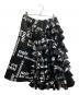 noir kei ninomiya (ノワール ケイ ニノミヤ) ロゴプリントティアードスカート ブラック サイズ:XS：28000円