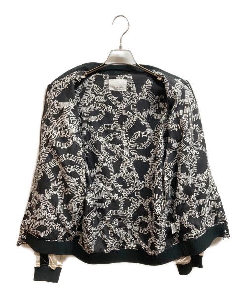 NUMBER (N)INE（ナンバーナイン）NUMBER (N)INE (ナンバーナイン) studios (ステュディオス) 別注アーカイブ刺繍スーベニアジャケット ブラック サイズ:2の古着・服飾アイテム