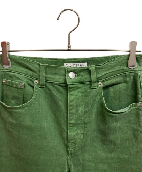 J.W.ANDERSON（ジェイダブリューアンダーソン）J.W.ANDERSON (ジェイダブリューアンダーソン) BOOTCUT JEANS グリーン サイズ:36の古着・服飾アイテム