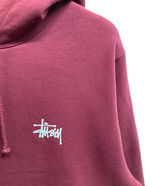 stussy（ステューシー）stussy (ステューシー) Basic Stussy Hoodie レッド サイズ:Lの古着・服飾アイテム
