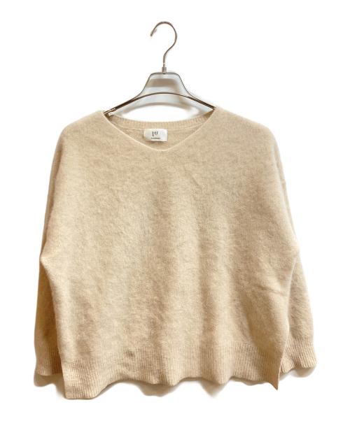 1er Arrondissement（プルミエ アロンディスモン）1er Arrondissement (プルミエ アロンディスモン) ラクーンVネックニット ベージュ サイズ:不明の古着・服飾アイテム