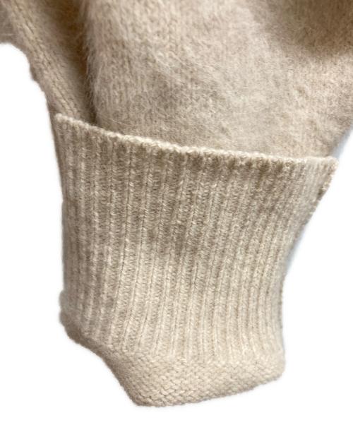 1er Arrondissement（プルミエ アロンディスモン）1er Arrondissement (プルミエ アロンディスモン) ラクーンVネックニット ベージュ サイズ:不明の古着・服飾アイテム