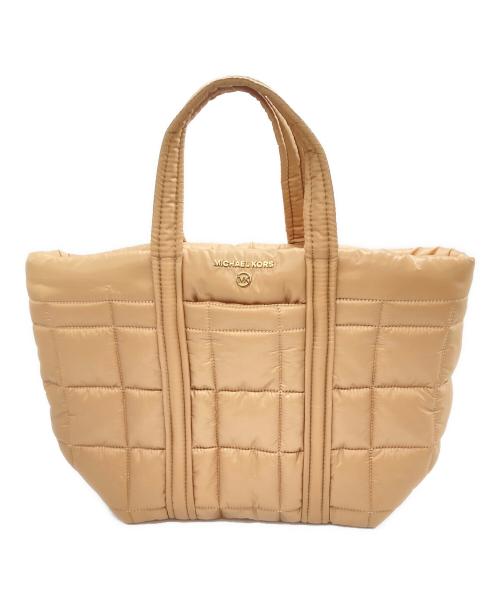 MICHAEL KORS（マイケル・コース）MICHAEL KORS (マイケル・コース) キルティングハンドバッグ ベージュの古着・服飾アイテム