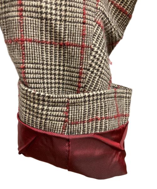 LANVIN en Bleu（ランバンオンブルー）LANVIN en Bleu (ランバンオンブルー) グレンチェックビックシルエットロングコート ベージュ サイズ:46の古着・服飾アイテム