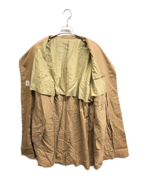 LANVIN en Bleu（ランバンオンブルー）LANVIN en Bleu (ランバンオンブルー) フラップデザイン ロングコート ベージュ サイズ:Freeの古着・服飾アイテム