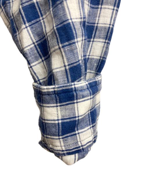 POLO RALPH LAUREN（ポロ・ラルフローレン）POLO RALPH LAUREN (ポロ・ラルフローレン) リネンシャツワンピース ブルーの古着・服飾アイテム