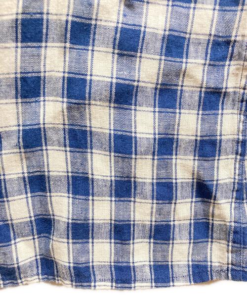 POLO RALPH LAUREN（ポロ・ラルフローレン）POLO RALPH LAUREN (ポロ・ラルフローレン) リネンシャツワンピース ブルーの古着・服飾アイテム