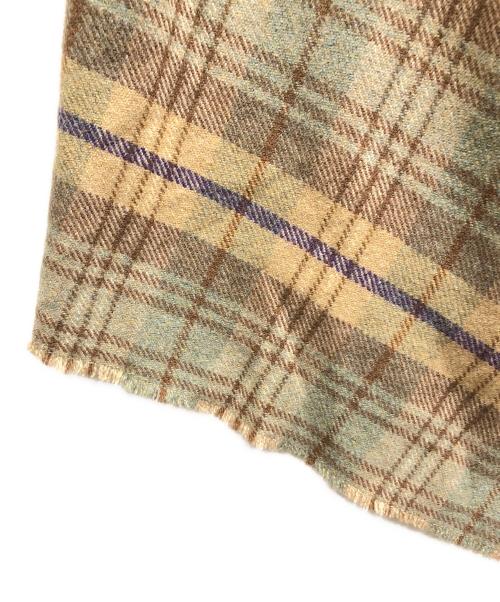 POLO RALPH LAUREN（ポロ・ラルフローレン）POLO RALPH LAUREN (ポロ・ラルフローレン) チェックラップスカート ブラウン サイズ:2の古着・服飾アイテム