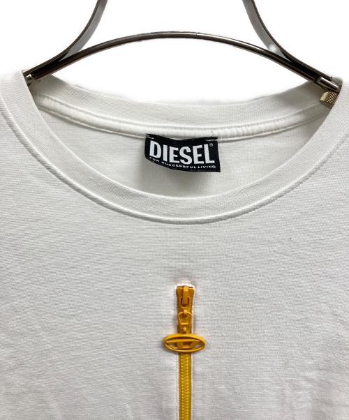 DIESEL（ディーゼル）DIESEL (ディーゼル) 長袖Tシャツ/DIESELTシャツ ホワイト サイズ:Sの古着・服飾アイテム