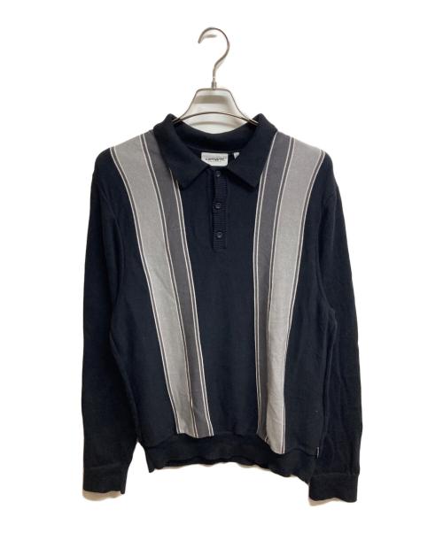 Carhartt WIP（カーハート ワークインプログレス）CARHARTT WIP (カーハート ワークインプログレス) L/S Kendricks Polo ブラック サイズ:Sの古着・服飾アイテム