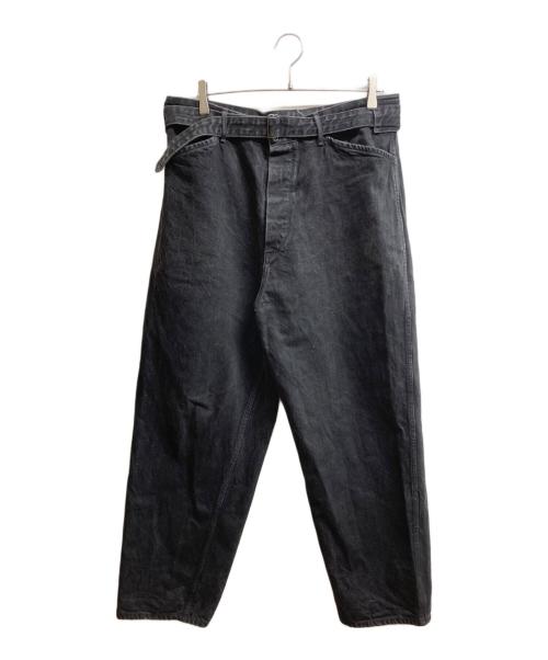 COMOLI（コモリ）COMOLI (コモリ) 20SS BELTED DENIM PANTS ブラック サイズ:3の古着・服飾アイテム