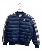 adidasアディダス）の古着「スーパースタートラックダウンジャケット」｜ネイビー