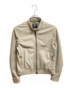 EMMETIエンメティ）の古着「ラムレザーシングルライダースジャケット」｜ベージュ