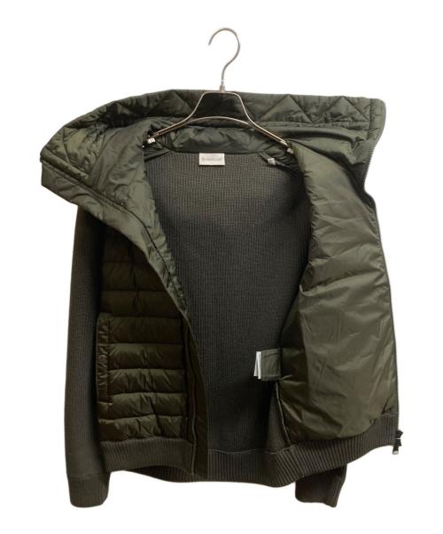 MONCLER（モンクレール）MONCLER (モンクレール) ニット切替ダウンジャケット カーキ サイズ:Mの古着・服飾アイテム