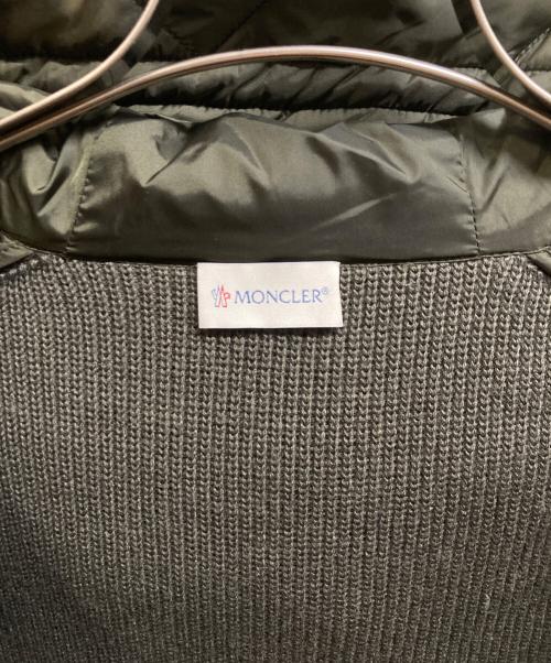 MONCLER（モンクレール）MONCLER (モンクレール) ニット切替ダウンジャケット カーキ サイズ:Mの古着・服飾アイテム